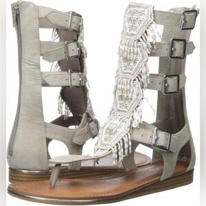 Carlos Santana Taos doe beaded gladiator boho bohemian sandals